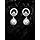 Clara 92.5 Sterling Silver Swiss Zirconia Pearl Earrings